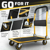 Folding Hand Truck Dolly Cart with Wheels Luggage Cart Trolley Moving 660 lbs