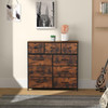 Rustic Farmhouse 9 Drawer Bedroom Dresser MDF Storage Chest Cabinet