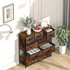 Rustic Farmhouse 9 Drawer Bedroom Dresser MDF Storage Chest Cabinet