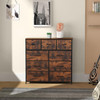 Rustic Farmhouse 9 Drawer Bedroom Dresser MDF Storage Chest Cabinet