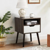 Mid-Century Modern End Table or Nightstand in Light Gray