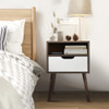 Mid-Century Modern End Table or Nightstand in Light Gray