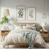 Nightstand with Rattan Door Wooden Bedside Table End Table 1 Drawer Storage