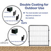 Dog Playpen 16 Panels Pet Fence Metal 24" Exercise Pen Puppy Playpen Out/Indoor