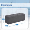 Storage Ottoman Bench Folding Chest Footrest Stool MDF Frame Lid Dark 43"