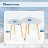 Set of 2 End Table Sofa Side Table Living Room White
