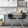 Set of 2 Bar Stools Swivel Adjustable Bar Chair Modern PU Leather Pub Bar Chairs