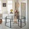 8-Panel Dog Playpen Metal Fence - 32" Indoor/Outdoor Puppy Exercise Pen