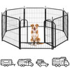 Dog Playpen 8 Panels Pet Fence Metal 32" Exercise Pen Puppy Playpen Out/Indoor