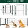 8-Panel Dog Playpen Metal Fence - 32" Indoor/Outdoor Puppy Exercise Pen