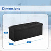 Storage Ottoman Bench Folding Chest Footrest Stool MDF Frame Lid Black 43"