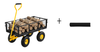 Lawn Utility Cart Heavy Duty Steel 900 Lbs w Removable Sides