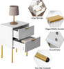 Bedroom Bedside Table Nightstand End Side Organizer 2 Drawers Storage