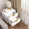 Bedroom Bedside Table Nightstand End Side Organizer 2 Drawers Storage