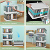3/6 Stackable Storage Bins Closet Organizer Plastic Container Box with Wheels