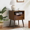Rustic Nightstand End Table W Drawer Living Room Bedroom