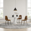 2 Dining Chairs High Back Metal Legs Modern Kitchen Room