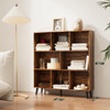 Solid 8 Cube Wooden Bookcase Storage Organizer Office Shelving Bookshelf