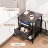 Nightstand Bedside Table Drawers with Charging Station and USB Ports