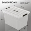 23 Gal Industrial Tote Stackable Storage Bin with Latching Lid, 4 Pack