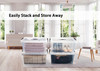 23 Gal Industrial Tote Stackable Storage Bin with Latching Lid, 4 Pack