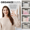 23 Gal Industrial Tote Stackable Storage Bin with Latching Lid, 4 Pack