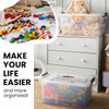 23 Gal Industrial Tote Stackable Storage Bin with Latching Lid, 4 Pack