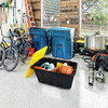 23 Gallons Industrial Tote Stackable Storage Bin with Latching Lid 4 Pack