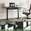 45" Office Electric Standing Desk with 2 Drawers Adjustable Height Desk Black