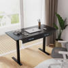45" Office Electric Standing Desk with 2 Drawers Adjustable Height Desk Black