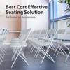 9 Pcs Plastic Folding Chairs Stackable Wedding Party Camping Dining Seats Home