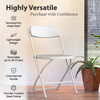 9 Pcs Plastic Folding Chairs Stackable Wedding Party Camping Dining Seats Home