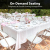 9 Pcs Plastic Folding Chairs Stackable Wedding Party Camping Dining Seats Home
