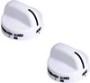 8273104 White Top Burner Knob Compatible with Whirlpool Range ( 4 - Pack )