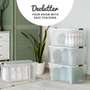 75 Qt Stackable Plastic Storage Bin with Lid  6 Pack Clear