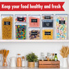 42 Pack Set Plastic Kitchen Food Containers with Airtight Lids Leak Proof