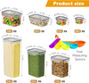 42 Pack Set Plastic Kitchen Food Containers with Airtight Lids Leak Proof