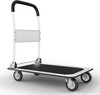 Folding Hand Truck Dolly Cart with Wheels Luggage Cart Trolley Moving 330lbs White