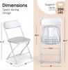 4/10 Pcs Plastic Stackable Folding Chairs Stackable Wedding Party Camping Dining Seats Home