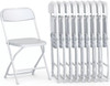 4/10 Pcs Plastic Stackable Folding Chairs Stackable Wedding Party Camping Dining Seats Home