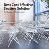 4/10 Pcs Plastic Stackable Folding Chairs Stackable Wedding Party Camping Dining Seats Home