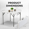 Plastic Folding Table - Perfect for Indoor/Outdoor Dining & Parties