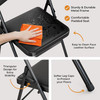 Leather Folding Chair Padded Folding Chairs Sturdy Metal Foldable Chair Outdoor