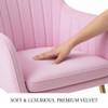 2 Pack Velvet Accent Chair w/Gold Legs, Upholstered Vanity Chair for Bedroom Living Room