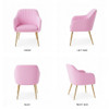 2 Pack Velvet Accent Chair w/Gold Legs, Upholstered Vanity Chair for Bedroom Living Room