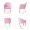 2 Pack Velvet Accent Chair w/Gold Legs, Upholstered Vanity Chair for Bedroom Living Room
