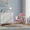 2 Pack Velvet Accent Chair w/Gold Legs, Upholstered Vanity Chair for Bedroom Living Room