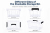 8 Packs Lightweight Stackable Storage Bin 24 Quart Clear Organizer for Home Use