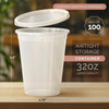 Round Plastic Food Storage Containers with Lids, Microwavable, Clear