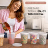 Round Plastic Food Storage Containers with Lids, Microwavable, Clear